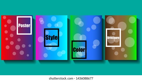 Design with transparent circles and other geometric shapes. Rectangle template brochure, report, catalog, magazine. Brochure layout modern abstract background. Vector concept.