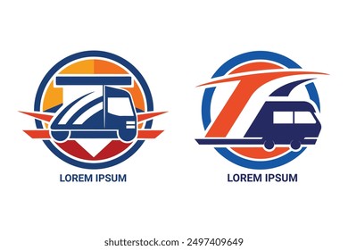 Design a transport company logo that embodies speed, reliability, and innovation. Use sleek lines, dynamic shapes, and a modern color palette to reflect efficient and connected global logistics.