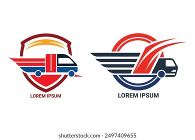 Design a transport company logo that embodies speed, reliability, and innovation. Use sleek lines, dynamic shapes, and a modern color palette to reflect efficient and connected global logistics.