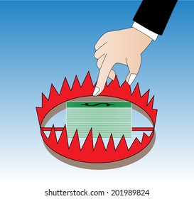 Design for trap of valuable. vector / illustration