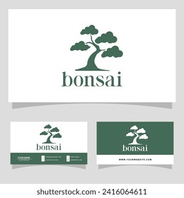 design tree bonsai logo vector template