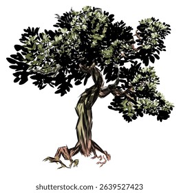 design of a tree image growing in nature