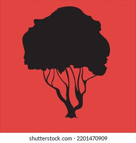 Design Tree Silhoutte Vector Illustration