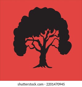 Design Tree Silhoutte Vector Illustration