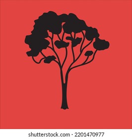 Design Tree Silhoutte Vector Illustration