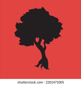 Design Tree Silhoutte Vector Illustration