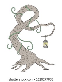 Design of tree trunk draw