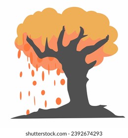 Design of a tree whose leaves fall in autumn