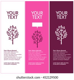 design trees, tree silhouette design set