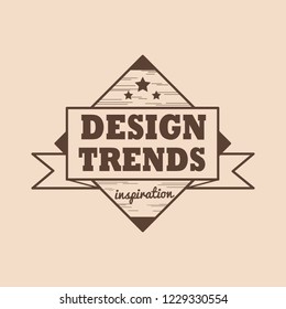Vector de logotipo de insignias de tendencias de diseño