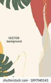 Design a trendy art foundation in a minimal style. Template for clothing, fill, cover, wallpaper, wrapping paper, decor. Vector illustration. Space for text.