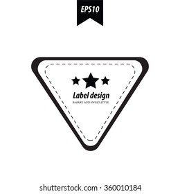Design Triangle label black color
