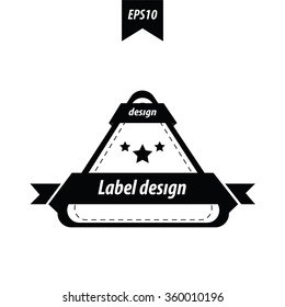 Design Triangle label black color