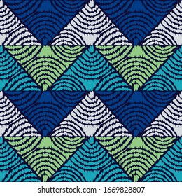 Design of triangles and squares. Ethnic boho ornament. Seamless pattern. Tribal motif. Vector illustration for web design or print.