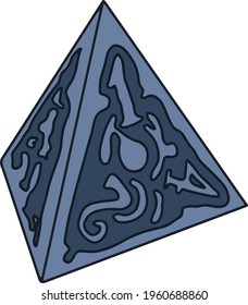 Design of a triangular die to play RPG, Role Playing Games