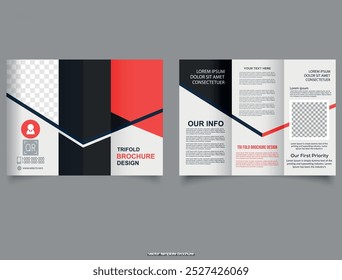 Design trifold brochure template. Creative, and Professional tri-fold brochure vector design.