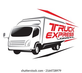 Design Truck Express Concept logo for Logistic, Transportation vector