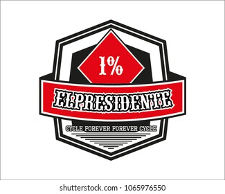 Design for T-Shirt, Motorcycle Club Symbol, Vector