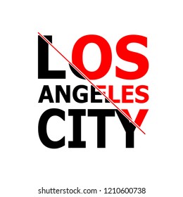 Design for t-shirt print LOS ANGELES. typography for print. Vector illustration