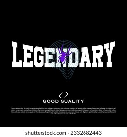 Design t-shirt Steetwar Thypography legendary