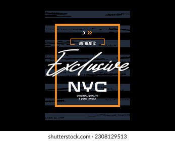 design tshirt streetwear clothing exclusive nyc vector typography perfect for modern apparel