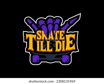 design tshirt streetwear clothing skate till die vector typography perfect for modern apparel