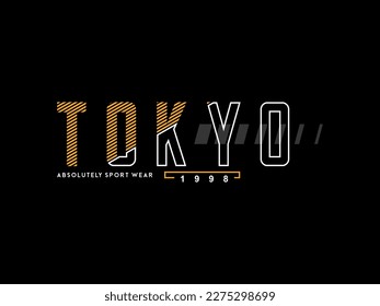 design tshirt streetwear clothing tokyo vector typography perfect for modern apparel