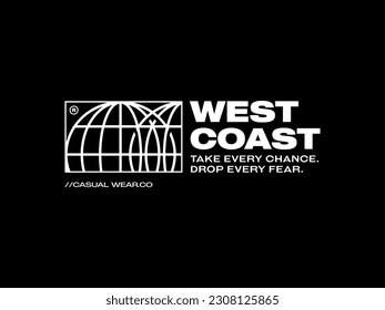 design tshirt streetwear clothing west coast vector typography perfect for modern apparel