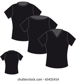 design a t-shirt for women with various types of cleavage
