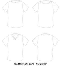 design a t-shirt for women with various types of cleavage