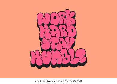 design tshirt work hard streetwear clothing quotes vector typography perfect for modern apparel