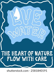 design for t-shirts. vector style. World Water Day theme. motivational phrase.
