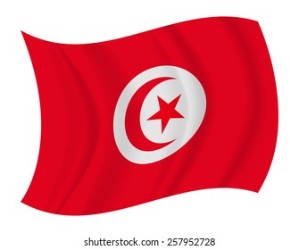 design Tunisia flag waving vector