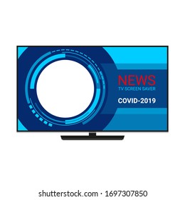 Design of TV screen saver for news release, advertising media banner for promotion of goods and services, and flash animation in motion