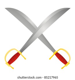 Design of two crossed swords