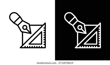 Versión de diseño de dos tonos en fondo blanco y negro