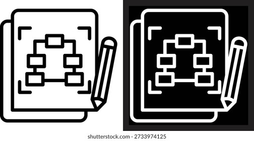 design Two-tone version in black and white background