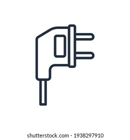 The design of the type-c cable Outline icon vector illustration, this vector is suitable for icons, logos, illustrations, stickers, books, covers, etc.