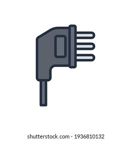 The design of the type-k cable filled icon vector illustration, this vector is suitable for icons, logos, illustrations, stickers, books, covers, etc.