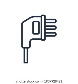El diseño de la ilustración vectorial del icono de contorno de cable de tipo k, este vector es adecuado para iconos, logotipos, ilustraciones, pegatinas, libros, cubiertas, etc.