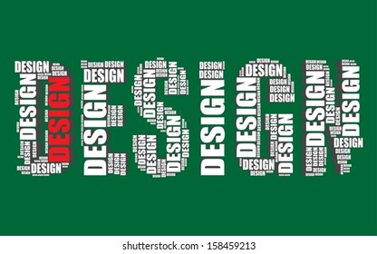 design typography 3d text word art vector illustration design word cloud