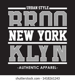 Design typography brooklyn for print t shirt