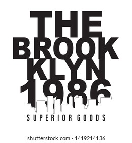 Design typography brooklyn for print t shirt men