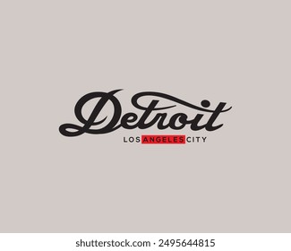 design typography Detroit City, street, clothing 