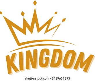 Design Typography Kingdom Vector Grafis