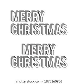 Design Typography Merry Christmas vector art