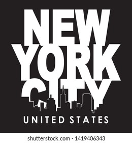 Design typography new york city for print t shirt men