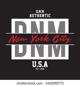 Design typography new york city for print t shirt