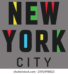 Design typography new york city for print t shirt men