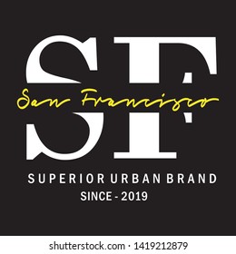 design typography san francisco for print t shirt men